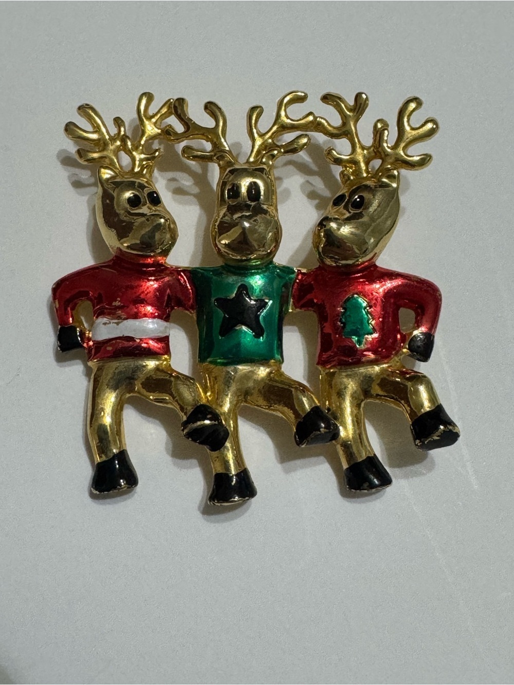 VINTAGE AJC REINDEER BROOCH